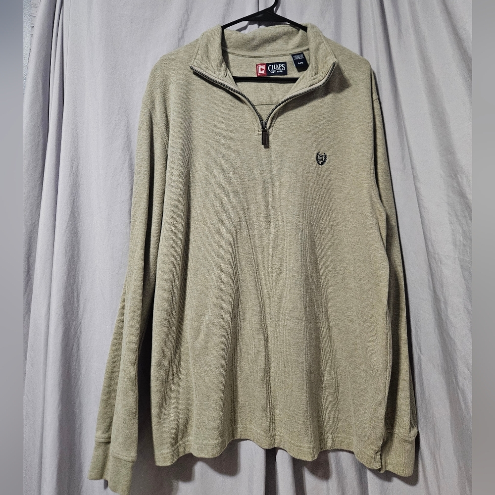 Chaps Mens‎ Quarter Zip Pullover Knit, Large
